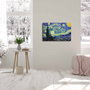 Wallity Lienzo Decorativo La noche estrellada de Vincent van Gogh 45 x 70 cm